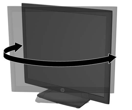 Incline la pantalla del monitor hacia adelante o hacia atrás para colocarla a un nivel visual cómodo.