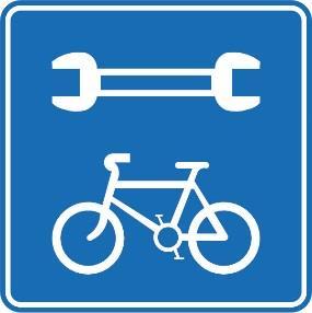 Se utiliza para indicar el servicio mecánico para bicicletas.
