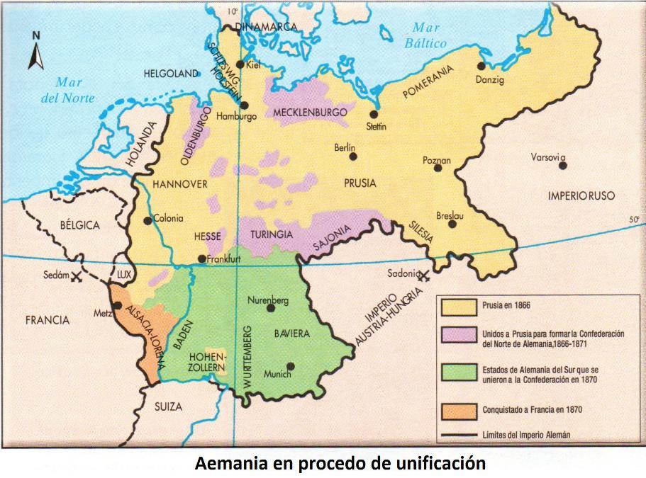 La Unión aduanera fortaleció a Prusia, favoreció el desarrollo de una burguesía industrial y mantuvo la hegemonía sobre la Confederación, desde la cual se consolidó la unificación alemana, cercana a
