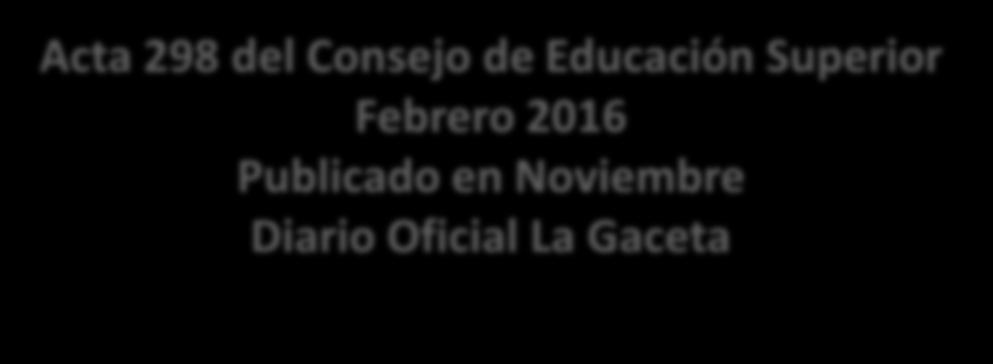 del Consejo de Educación Superior Febrero 2016