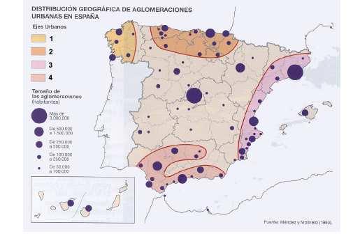 - Las metrópolis subregionales o regionales de segundo orden: entre 500.000 y 250.000 habitantes. Su área de influencia es subregional o regional (Valladolid). b) Ciudades medias: entre 250.000 y 50.