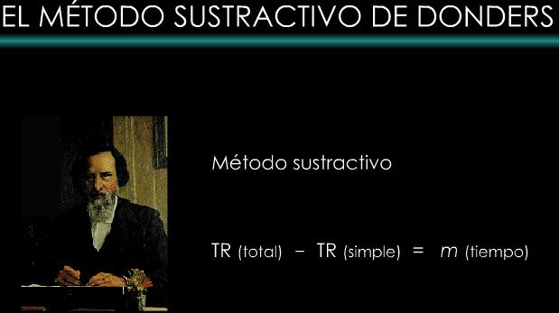 Donders diseñó tres tipos de tareas: A. Tiempo de reacción simple: Sólo se presenta un estímulo y se emite una sola respuesta. 2 etapas: detección del estímulo y emision de la respuesta. B.