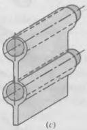 Condensación en película Bancos de tubos horizontales [ * fg 3 1/4 l g l l v h k h horiz, Ntubos =0.