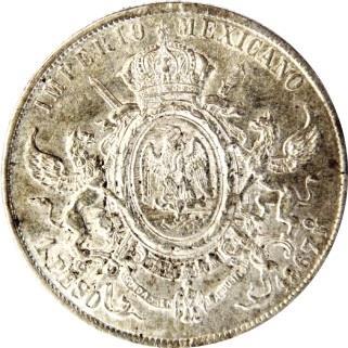 1 Peso, México, 1866. (KM-388.1). EF 2000.00 1109.