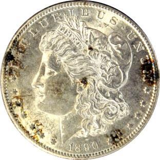 1295. U.S.A., 1 Dólar, 1890, S. (KM-110). Pátina ocre; spots (manchitas).