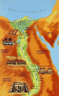 La civilización egipcia se construyo en torno al rio Nilo,