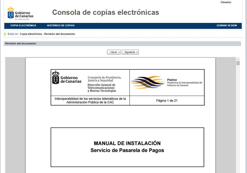 Servicio de Sello y Copia Electrónica Página 6 de 10 Después de cotejar la imagen del documento, el funcionario deberá firmarlo con su certificado de usuario.