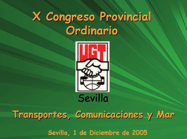 X CONGRESO PROVINCIAL ORDINARIO DE TCM UGT SEVILLA Sevilla, 1 de diciembre de 2005 Rafael García Serrano, Secretario General de TCM Sevilla, en una imagen de mayo de 1994, como Presidente de Mesa del