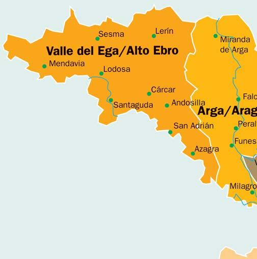 ANEXOS 97 MAPA 2 División de la Ribera en ocho comarcas La división en ocho comarcas responde a las agrupaciones: Valle