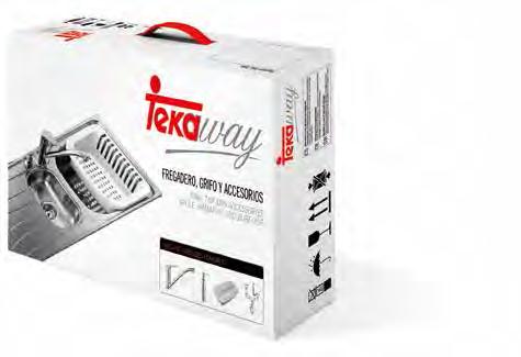 Teka FREGADEROS Tekaway NUEVOS KITS DE FREGADERO, GRIFO Y ACCESORIOS LISTOS PARA INSTALAR Teka presenta un producto único: sus nuevos kits completos de fregadero, grifo y accesorios Teka AWAY.