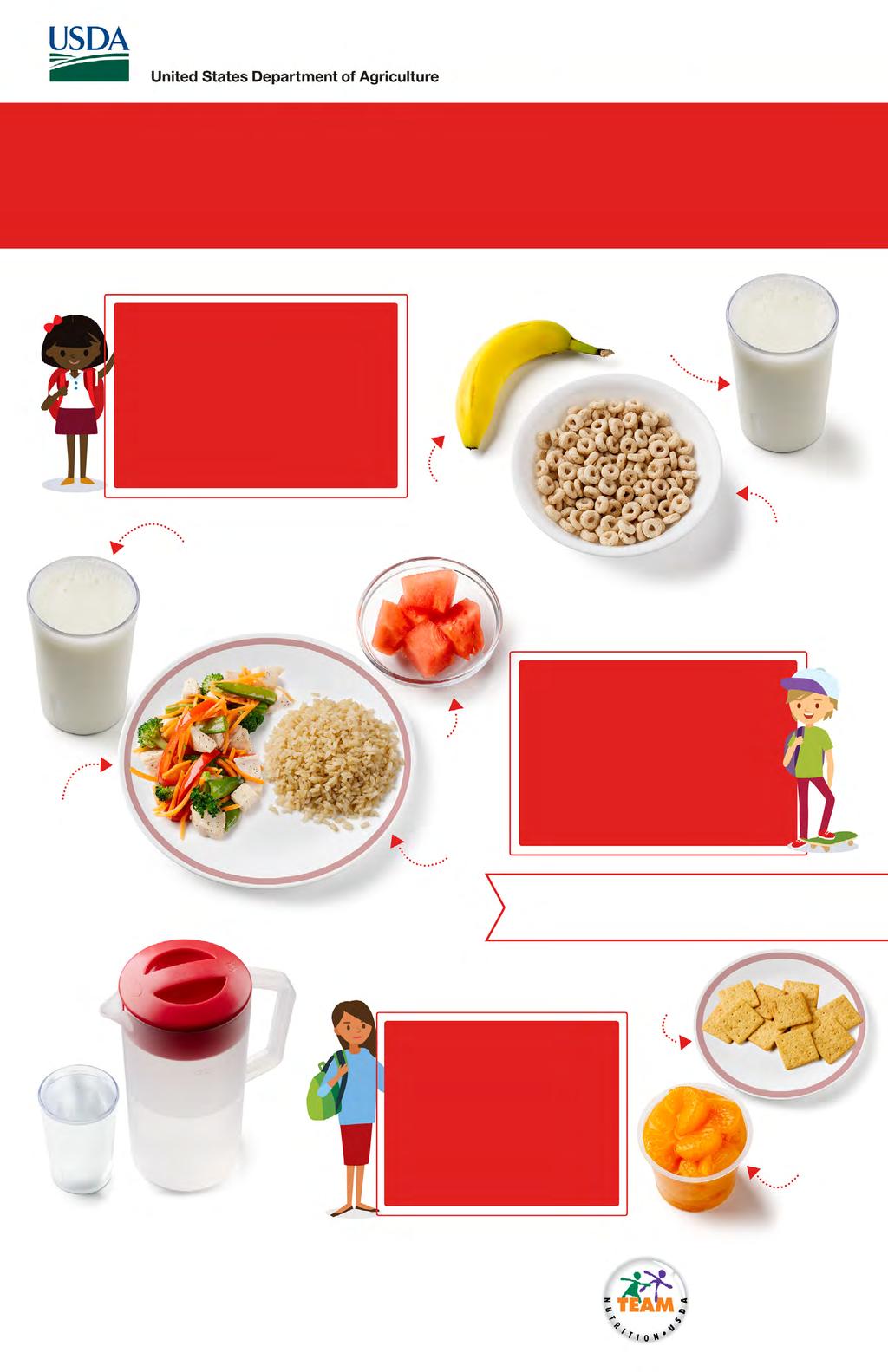 Sirva alimentos sanos y sabrosos en el Programa de Alimentos para el Cuidado de Niños y Adultos (CACFP) Ejemplos de comidas para niños de 6-2 y -8 años Desayuno?