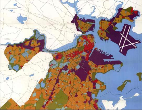 BOSTON 1975-2000- ELIMINACION DE BARRERAS Estructura urbana reciente.
