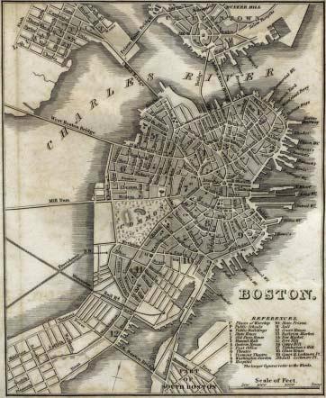 BOSTON 1840- PUENTES-FERROCARRIL-PUERTO Puentes conectan Boston con