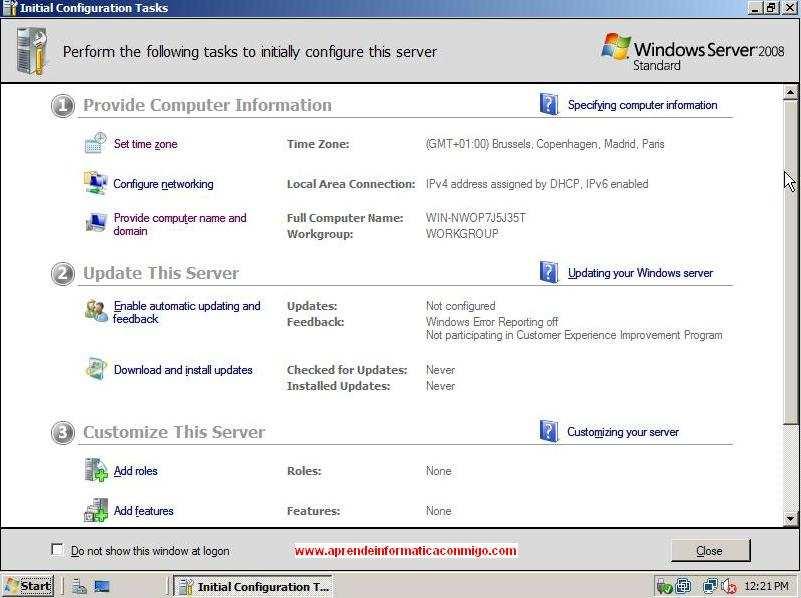 Windows Server 2008 Configuracion de red Continuando con los articulos relacionados con Windows Server 2008,