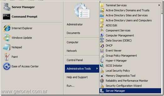 Para dar comienzo a esto explicaré como se instala este servicio en Windows Server 2008.