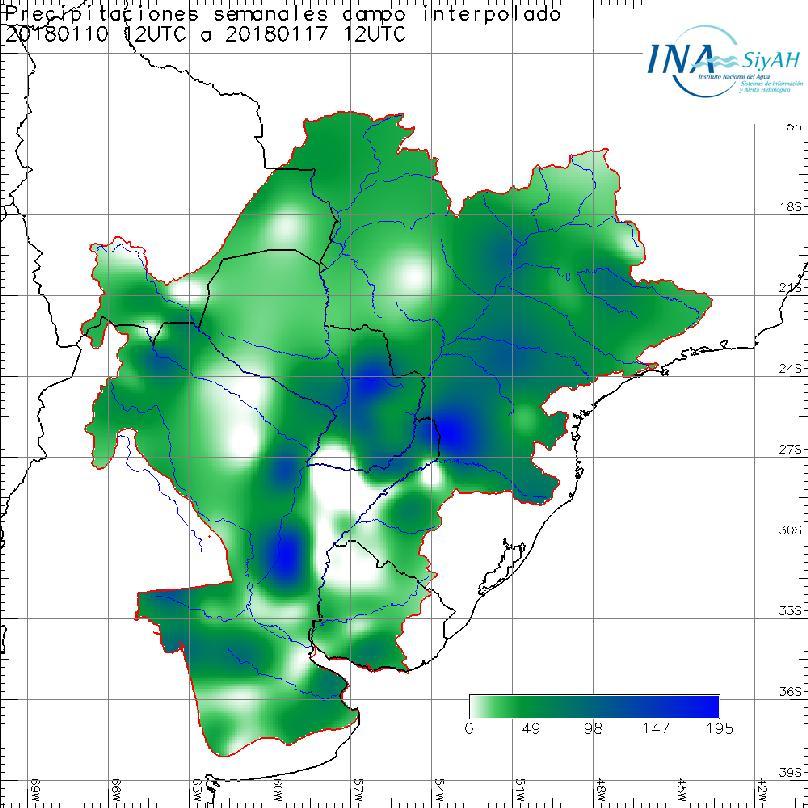Para el día jueves se pronostica precipitaciones y algunas tormentas en el centronorte del Litoral, noroeste argentino, extremo sur de Bolivia, Paraguay y sur de Brasil.