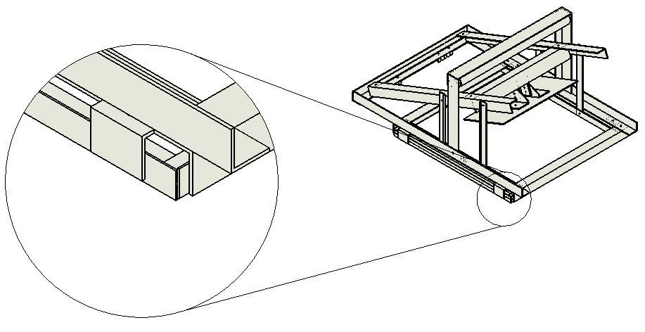 Ya que el soporte esté enteramente soportado sobre las tuercas, utilice el nivel para nivelar el Skydoor. Ajuste que la parte más baja del Skydoor esté al mismo nivel que el techo falso.