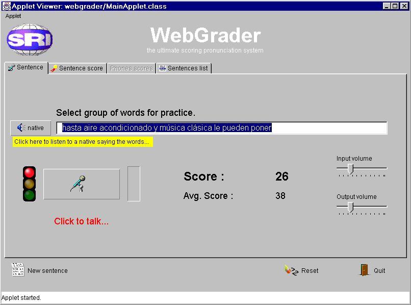 Webgrader http://www-speech.sri.