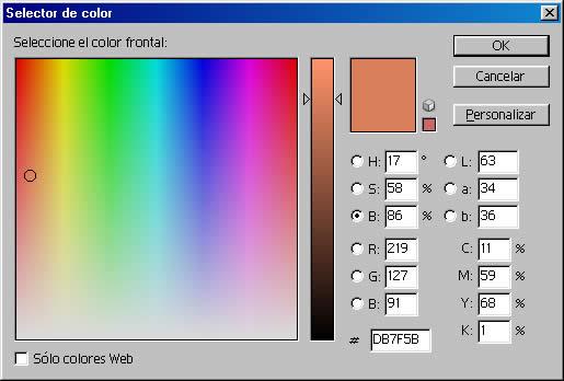 Véase por ejemplo el caso de PhotoShop que compagina el modelo perceptivo HSB para seleccionar el color con los reproductivos RGB, Lab,