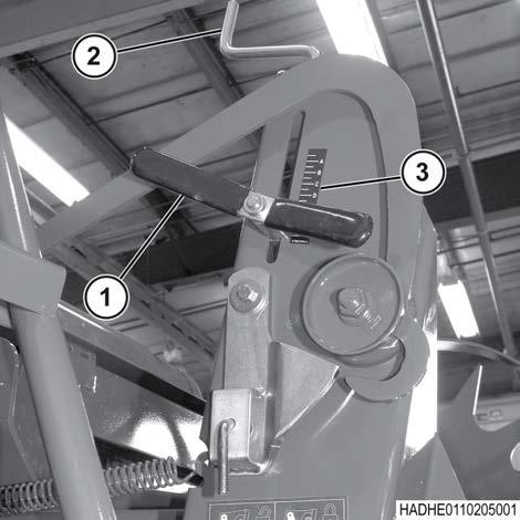 3. Funcionamiento 3.10 Cambio de la longitud del fardo NOTA: Si está equipado con desplazamiento de la anudadora electrónica, la longitud del fardo se configura en el terminal.