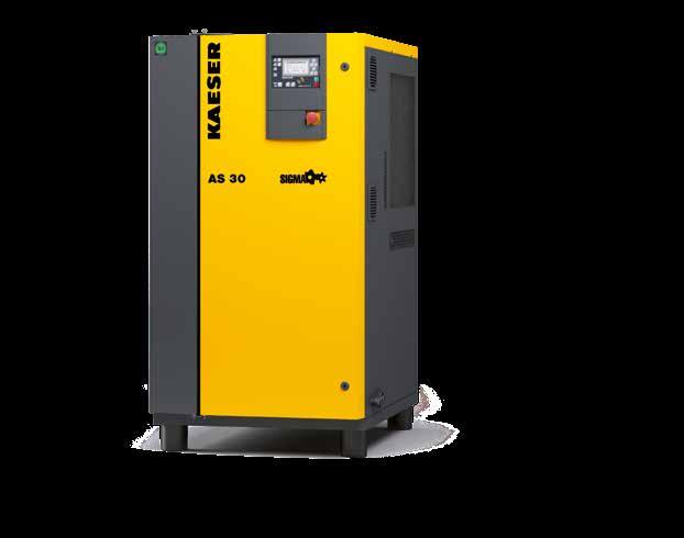 Compresores de tornillo KAESER con accionamiento por bandas hasta 30 hp Posible ahorro en los costos gracias a la recuperación del calor Ahorro de energía gracias a la optimización técnica Ahorre