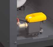 El compresor y el secador refrigerativo van instalados en gabinetes separados. De este modo, el secador queda protegido de la influencia térmica del compresor, lo cual mejora su seguridad de servicio.