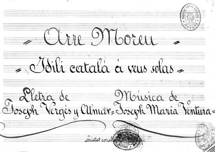 pescadors, Arre Moreu i l estrenat Himne a Clavé, del mataroní Antoni Casabella.