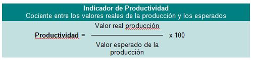 Definición de Indicadores Productividad