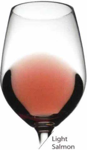 Fase Visual Color en vinos rosados En rosados se puede apreciar o definir de las