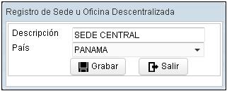 Si se seleccionó Perú, registrar los siguientes campos: o Departamento:Seleccionar en la barra de despliegue, el Departamento correspondiente.