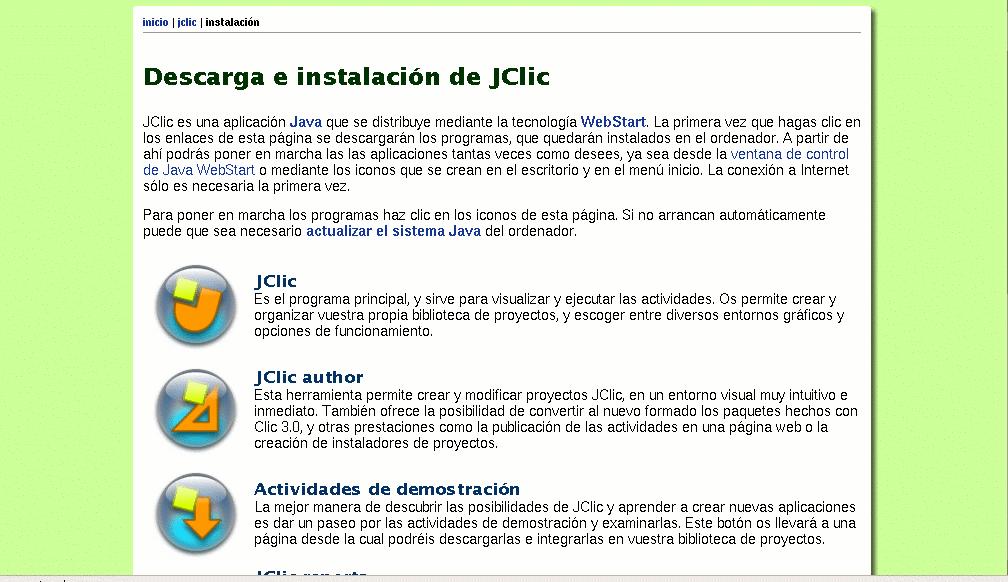 Módulo 1 El presente es un módulo introductorio en el cual se expone cómo instalar el programa JClic, actualizarlo y se hace una visión general de las dos herramientas de las que se compone: JClic