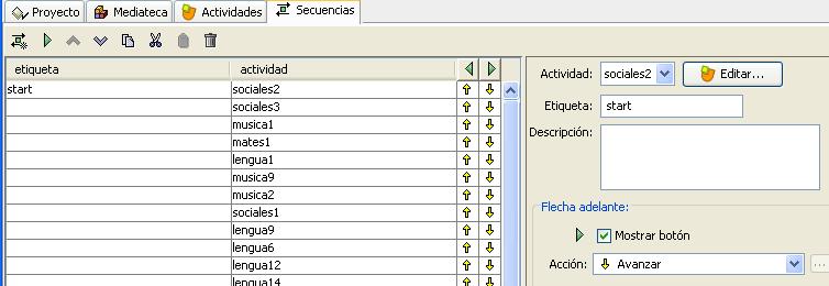 Módulo 12: Diseño de actividades: La secuenciación y los saltos condicionales. 12.1.- La secuenciación La secuenciación la encontramos en la última pestaña del programa AUTOR.