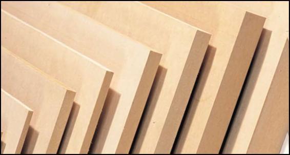 OBTENCIÓN DE MADERAS PREFABRICADAS DM (densidad media) Se obtienen a partir de fibras de madera seca, comprimidas a alta presión y temperatura y