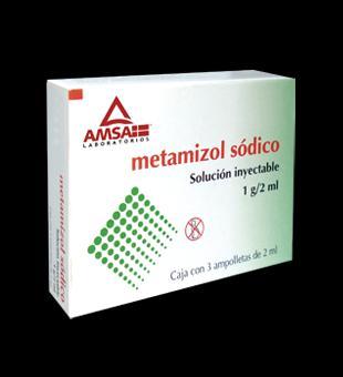 El metamizol se absorbe bien por vía oral, alcanzando una concentración máxima en 1-1,5 horas.