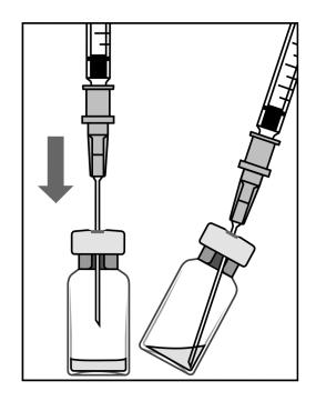 Para la preparación de Lucentis para administración intravítrea, siga las siguientes instrucciones: 1. Antes de extraer la solución, se debe desinfectar la parte exterior del tapón de goma del vial.