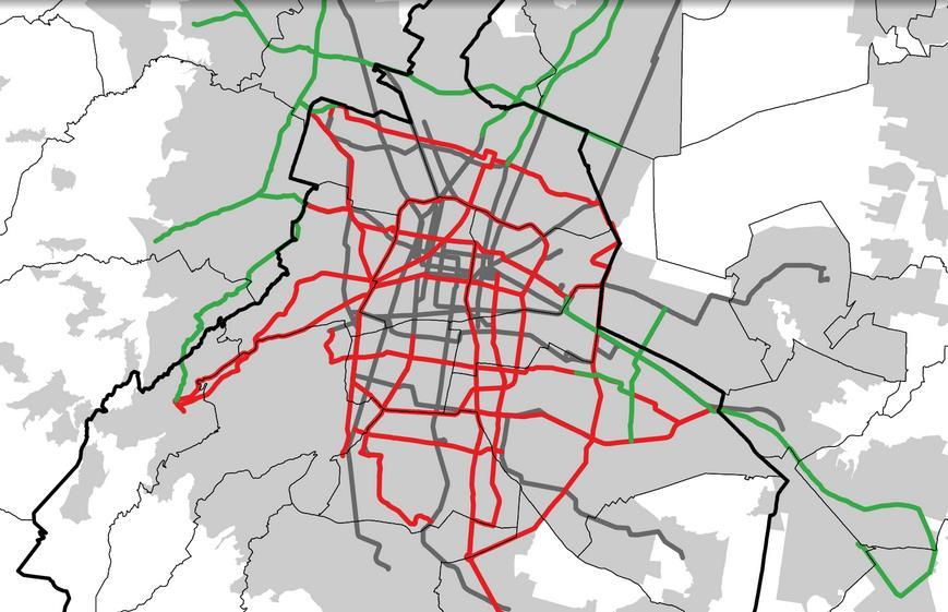 Criterios de selección de rutas troncales de Metrobús y Mexibús» Demanda y mejora de condiciones actuales» Conectividad y distribución