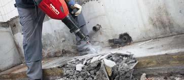 Rompedores Rompedor TE 1000-AVR Cumple perfectamente las exigencias de los profesionales de la demolición 3 n Específicamente demolición de concreto y mampostería n Trabajos correctivos en aperturas