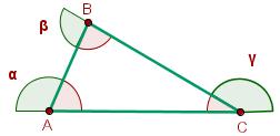 Los lados son los segmentos que unen dos vértices del triángulo y se denotan con la misma letra que el vértice opuesto.