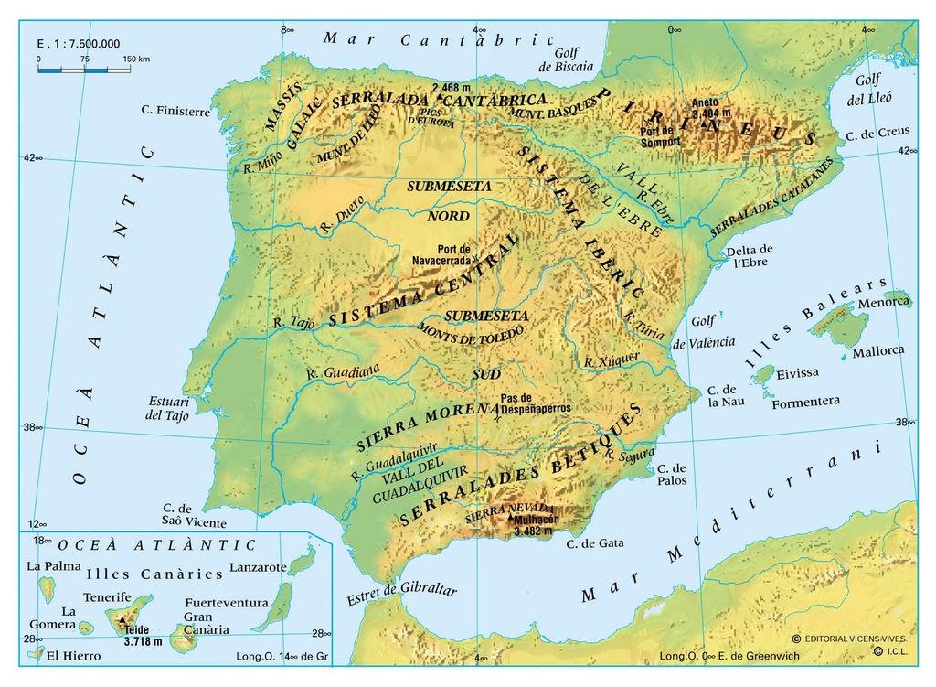 EL RELLEU D'ESPANYA (2) Geografia 2n