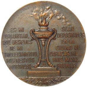 5 MM - 5 MM Venezuela. Medalla de plata. Simón Bolívar. 1910.