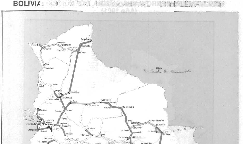 CAPITULO IV Infraestructura / Caminos MAPA 3 BOLIVIA : RED ACTUAL, FUNDAMENTAL COMPLEMENTARIA ENID SanN El,. VERBO RICO N.`Er Caq.