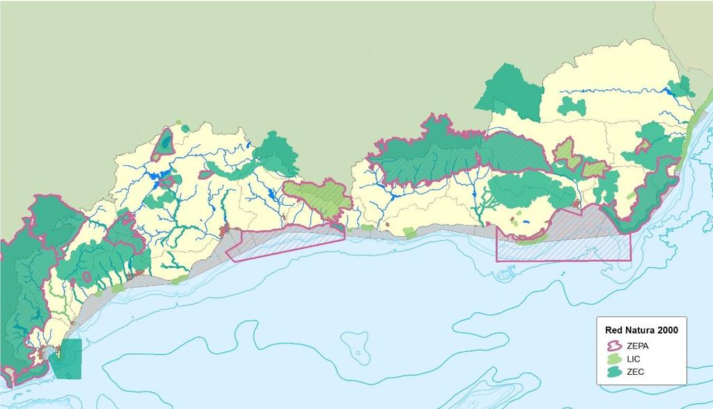DHCMA de 4.351,4 km² y 5.850,7 km², respectivamente.