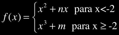 Se considera la función a) Determinar m y n