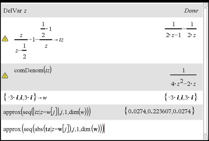 Ma002, Trasformada Z: Ejemplos resueltos 6 E vista que uestro referete es la fórmula: Z {a u()} a a uestra señal x() le está faltado los térmios e 0 y /2 e.