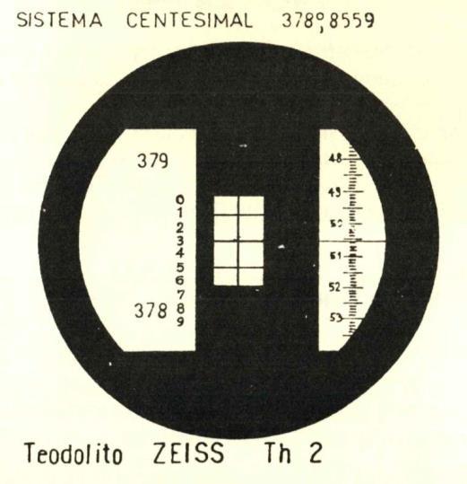 En sistema sexagesimal corresponden a los teodolitos Zeiss Th2 y Wild T2 respectivamente. Se dice entonces que la lectura está parcialmente digitalizada. 9 5.