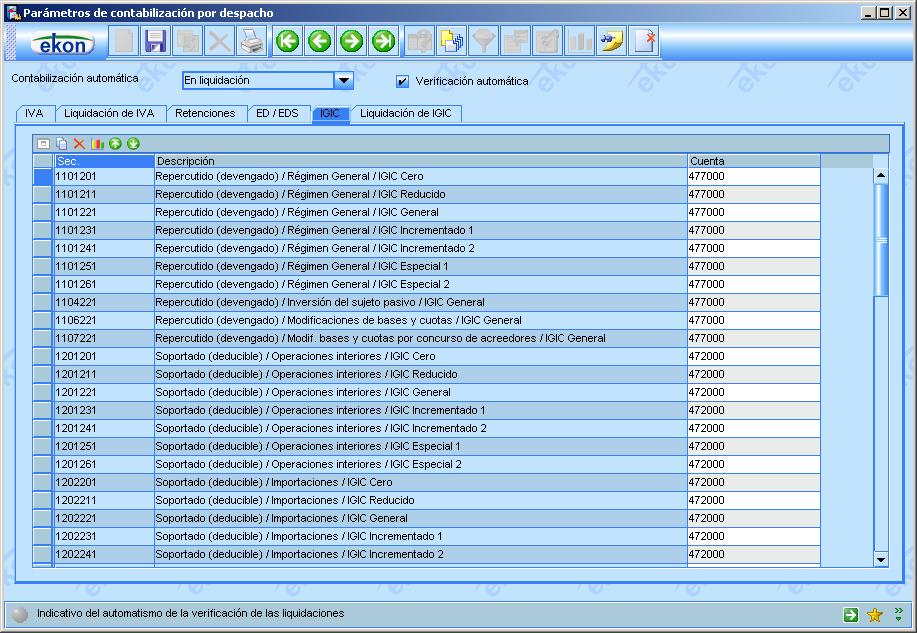3.2.20. IGIC v. 8.5.7.2 Se implementa la posibilidad de contabilizar y verificar los saldos contables y fiscales para el módulo de IGIC.