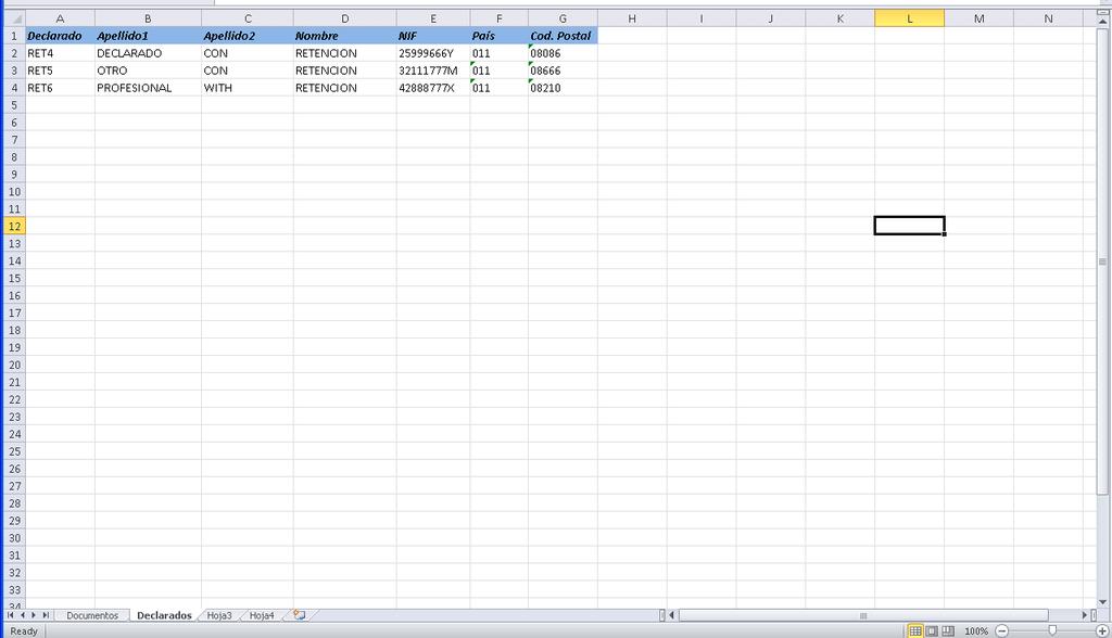 En la plantilla asigne los valores de las columnas de Excel con los valores de documentos.