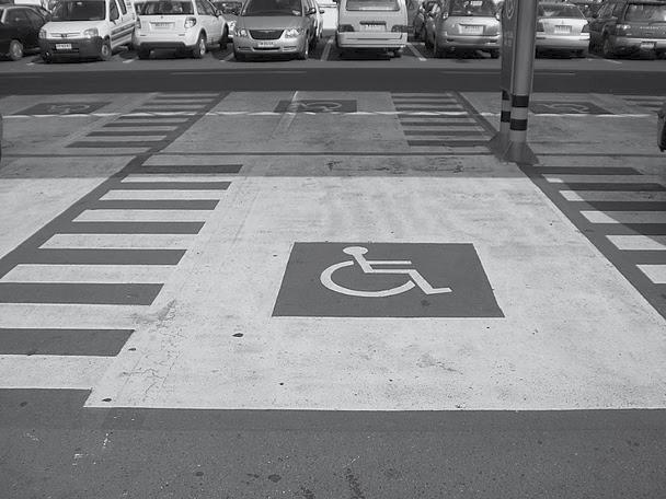 Se sugiere agregar la leyenda con credencial del Registro Nacional de la Discapacidad En el piso puede pintarse el Símbolo Internacional de Accesibilidad (ver pág. 27).
