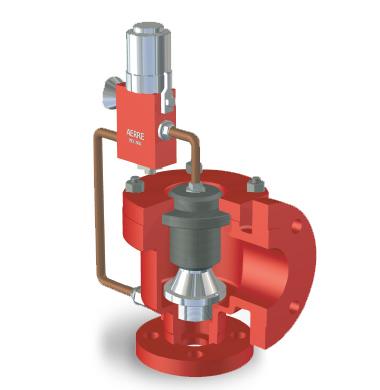 Funcionamiento: La válvula presenta un pistón cilíndrico cuyos etremos se encuentran bajo acción de la presión de la instalación.
