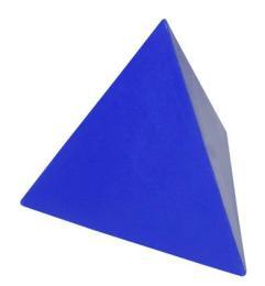 El adjetivo Cuándo? Material 6 años en adelante Introducción del símbolo de adjetivo Pirámide de color azul, triángulo del mismo color.